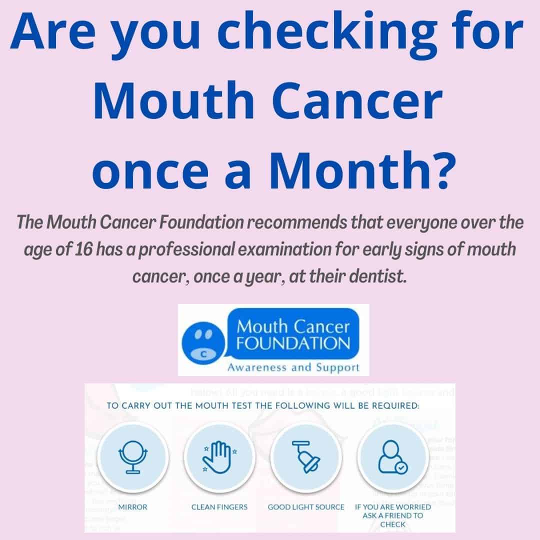 Mouth cancer self check