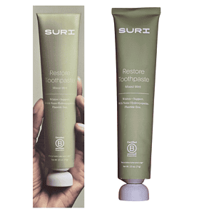 SURI nano-hydroxyapetite toothpaste. Fluoride free