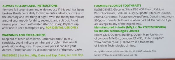 BioMin Toothpaste Armour for teeth