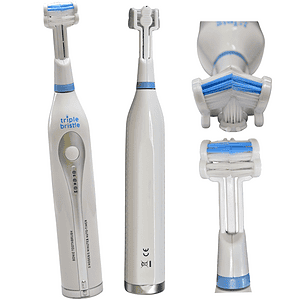 Triple Bristle Sonic Electric Toothbrush