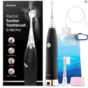 Sonic suction toothbrush for home use