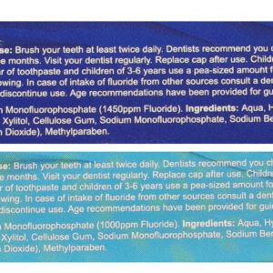 ingredients of oranurse autism friendly toothpaste