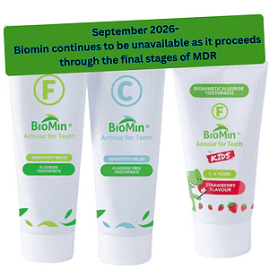 Biomin toothpaste continues to be unavailable