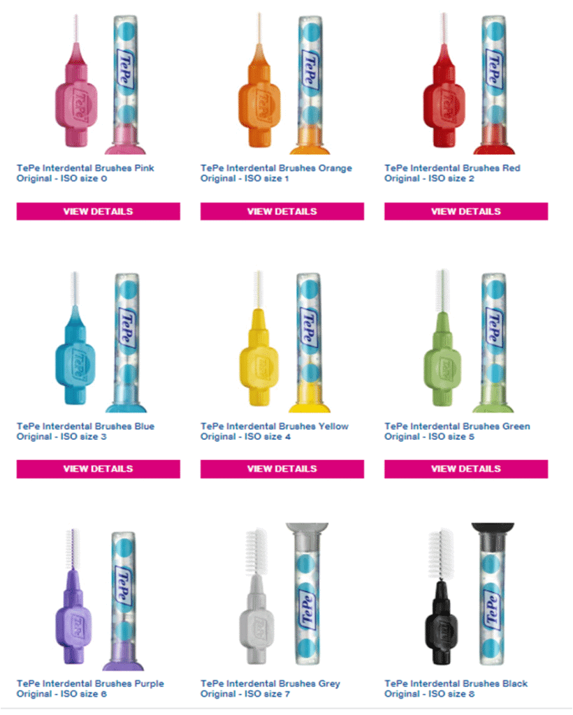 TePe Original Interdental Brushes 8 pack | Flossing | Clean Between