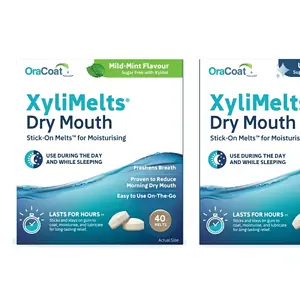 Xylimelt discs for dry mouth