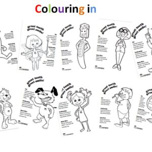 Colouring sheets for oral health