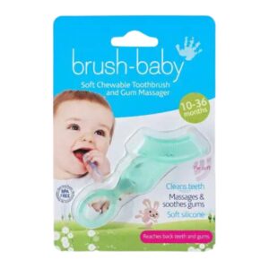 Brush-Baby Chewable Toothbrush teether on a white background