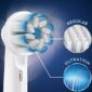 close up of oral b sensitive clean replacement head for oral b toothbrush