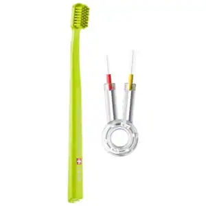 Curaprox super duo to clean 100% of tooth surfaces