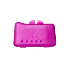 tepe brush head cap in pink on a white background