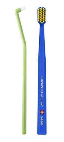 Curaprox Single Tuft and a Curaprox Toothbrush