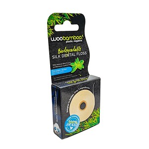 woobamboo silk floss packaging on a white background